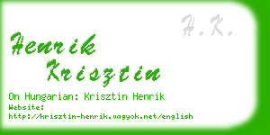 henrik krisztin business card